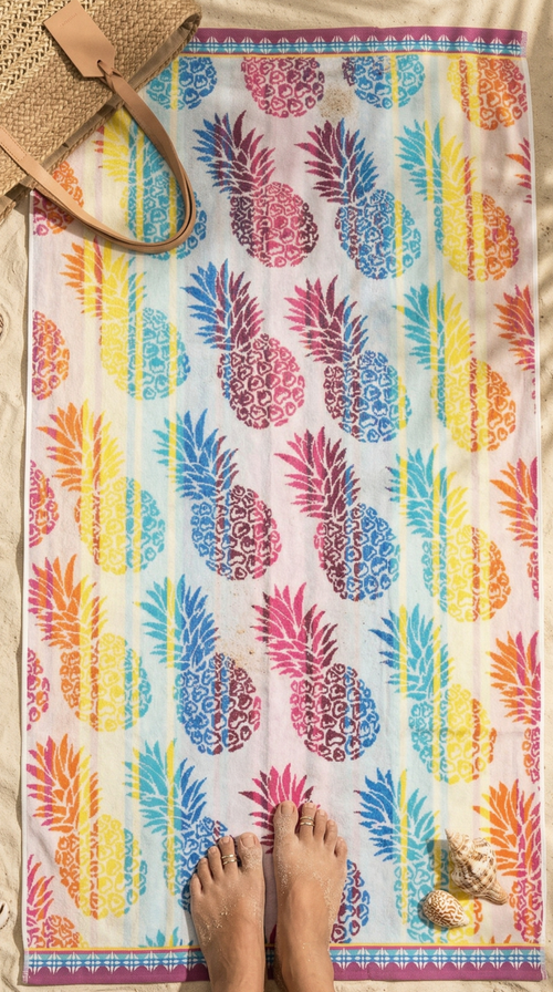 Ananas Jacquard Bath Towel - Premium Home Decor by Moraari