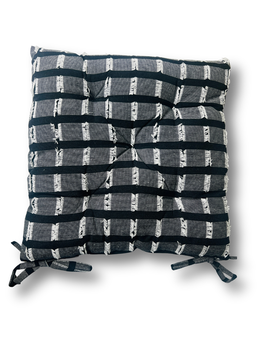 Noir Geo Chair Pad - Premium Home Decor by Moraari