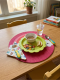Rainbow Braided Kids Round Placemat - Set of 2 - Premium Home Decor by Moraari