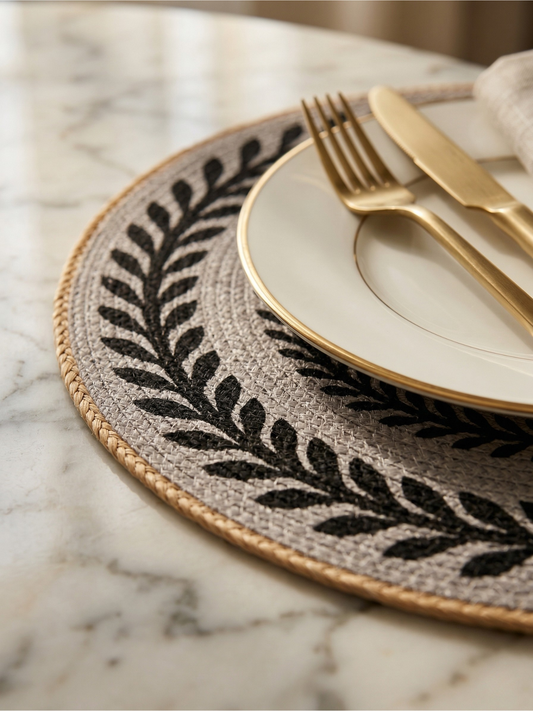 Wreath Braided Round Placemat - Set of 2 - Premium Home Decor by Moraari