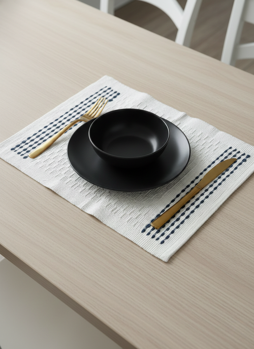 Aliyah Textured Placemat - Set of 2 - Premium Home Decor by Moraari