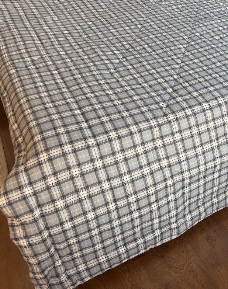 Plaid Check Reversible Quilt - King