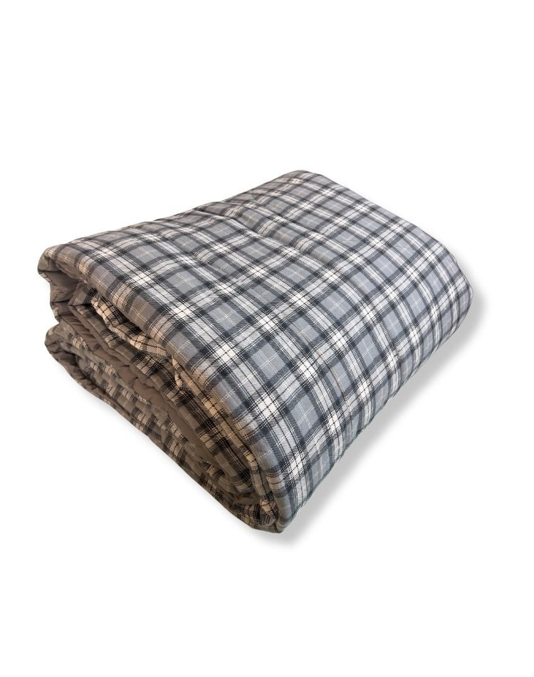 Plaid Check Reversible Quilt - King