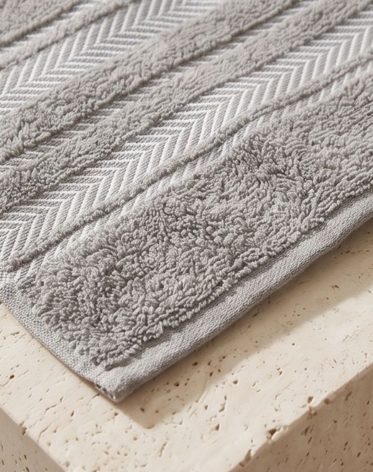 Ash Chevron Hand & Face Towel - Set of 5