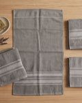 Ash Chevron Hand & Face Towel - Set of 5
