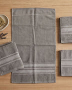 Ash Chevron Hand & Face Towel - Set of 5