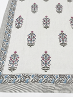 Blush & Blue Cotton Waffle Bedcover - Premium Home Decor by Moraari