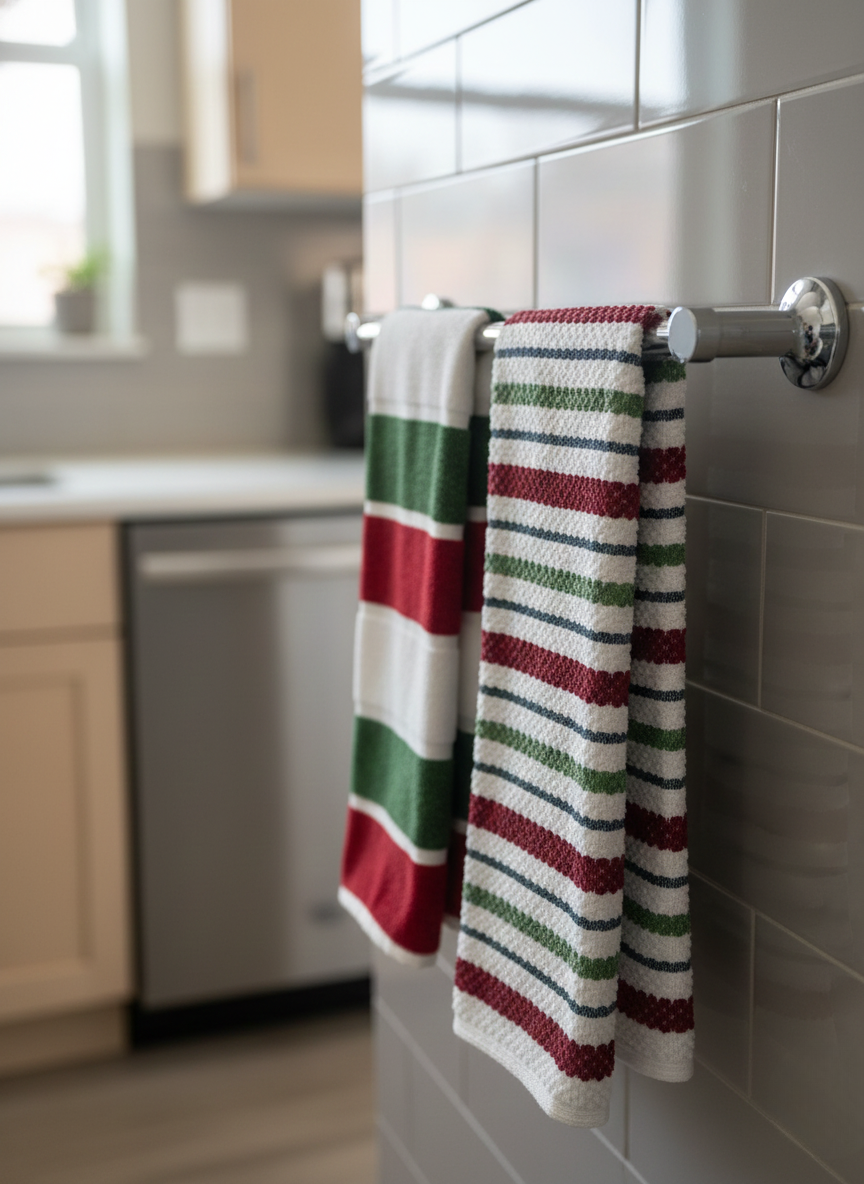 Yuletide Stripe Duo - Set of 2 - Premium Home Decor by Moraari