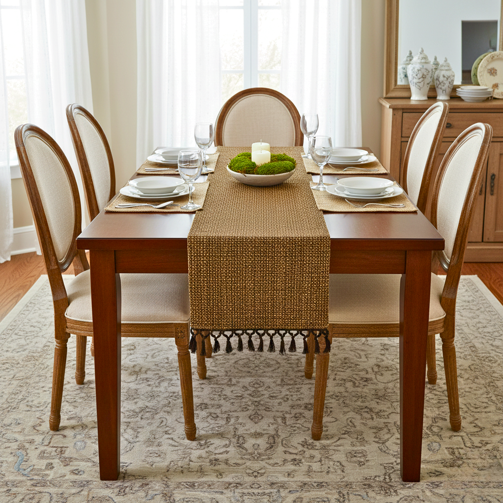 Terra Cotton – Jute Table Runner - Premium Home Decor by Moraari