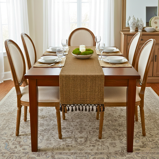 Terra Cotton – Jute Table Runner - Premium Home Decor by Moraari