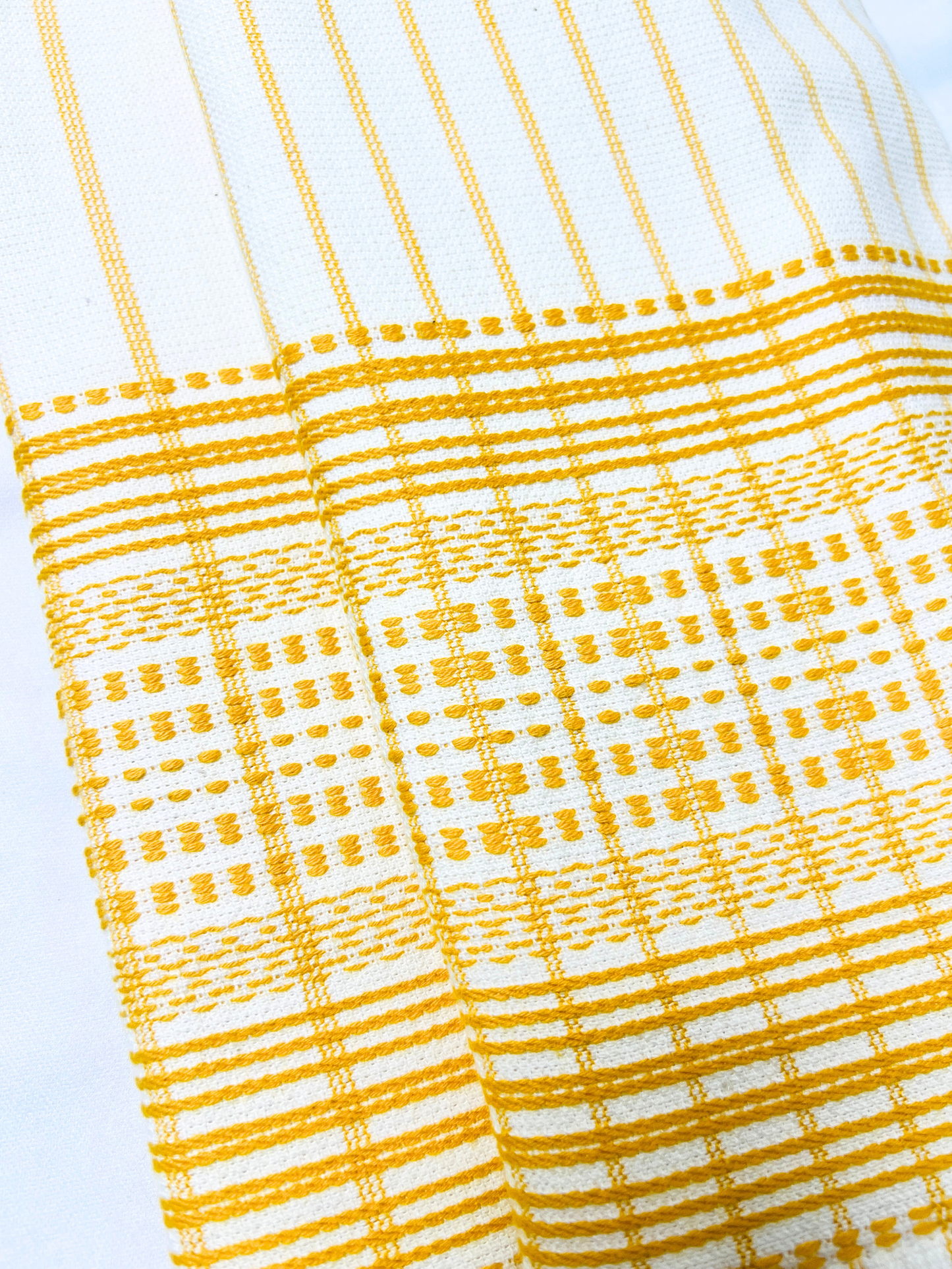 Saffron Stripe Hand Towels - Set of 2 - Premium Home Decor by Moraari