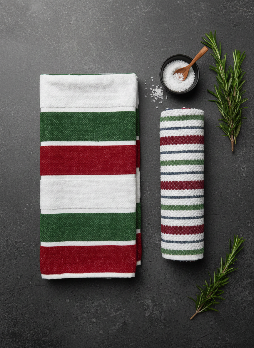 Yuletide Stripe Duo - Set of 2 - Premium Home Decor by Moraari