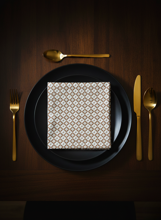 Sienna Interlock Table Napkin - Set of 4 - Premium Home Decor by Moraari