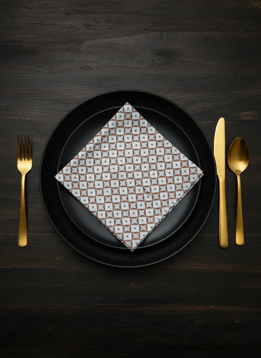 Aurelian Lattice Table Napkin - Premium Home Decor by Moraari