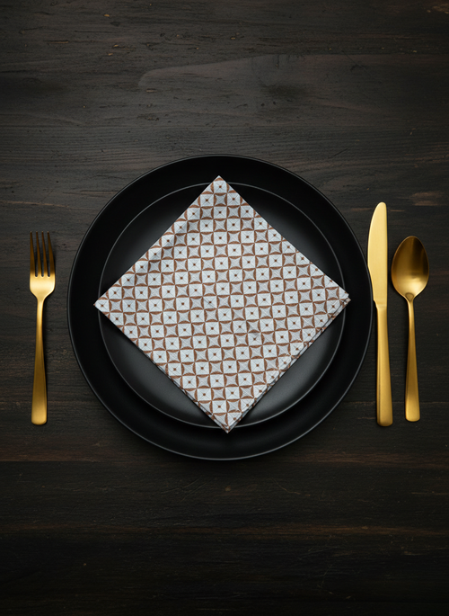 Aurelian Lattice Table Napkin - Premium Home Decor by Moraari