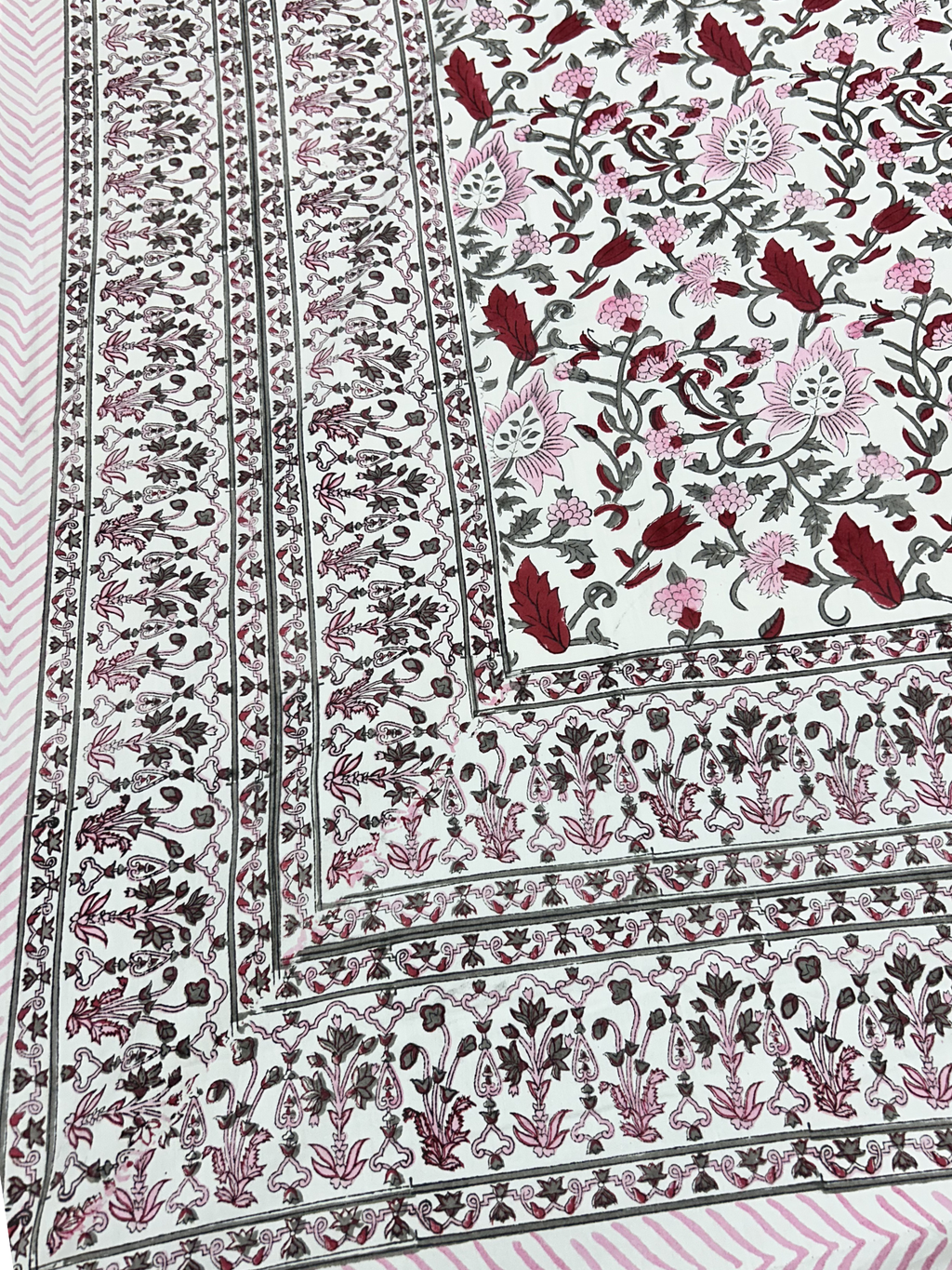Phool Jharokha Cotton Percale Bedsheet - Premium Home Decor by Moraari