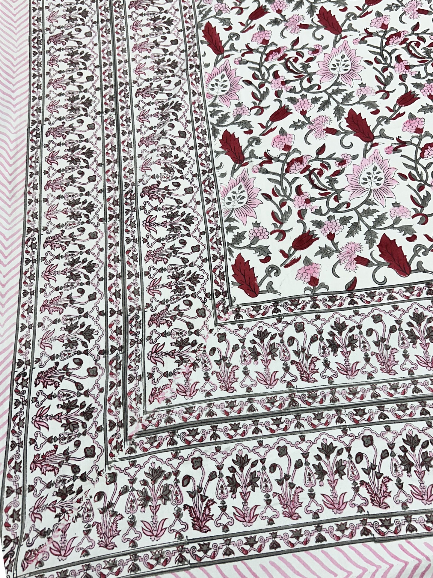 Phool Jharokha Cotton Percale Bedsheet - Premium Home Decor by Moraari