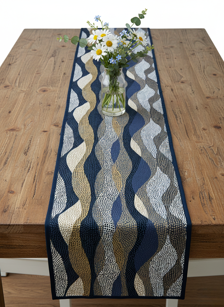 Cerulean Sands Table Runner - Premium Home Decor by Moraari