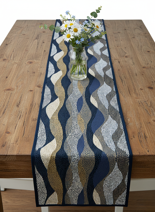 Cerulean Sands Table Runner - Premium Home Decor by Moraari