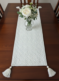 Ivory & Gold Maze Table Runner - Premium Home Decor by Moraari