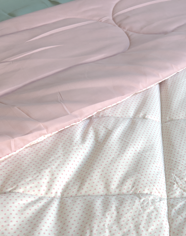 Ami Heart Reversible Quilt - Double Bed