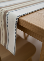 Sandstone Striped Table Runner - Premium Home Decor by Moraari
