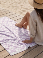 Lilac Daisy Jacquard Beach Towel