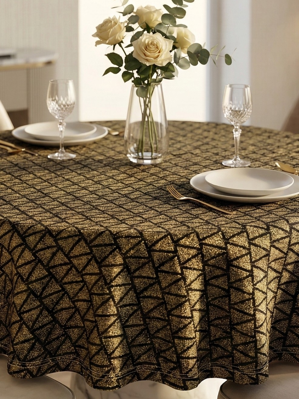 Sitara Round Table Cover - Premium Home Decor by Moraari