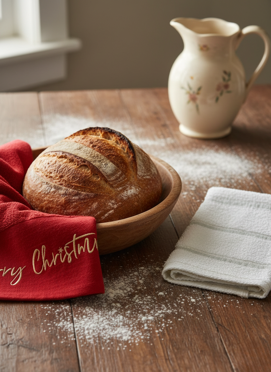 Crimson Noel Hand Towel - Set of 2