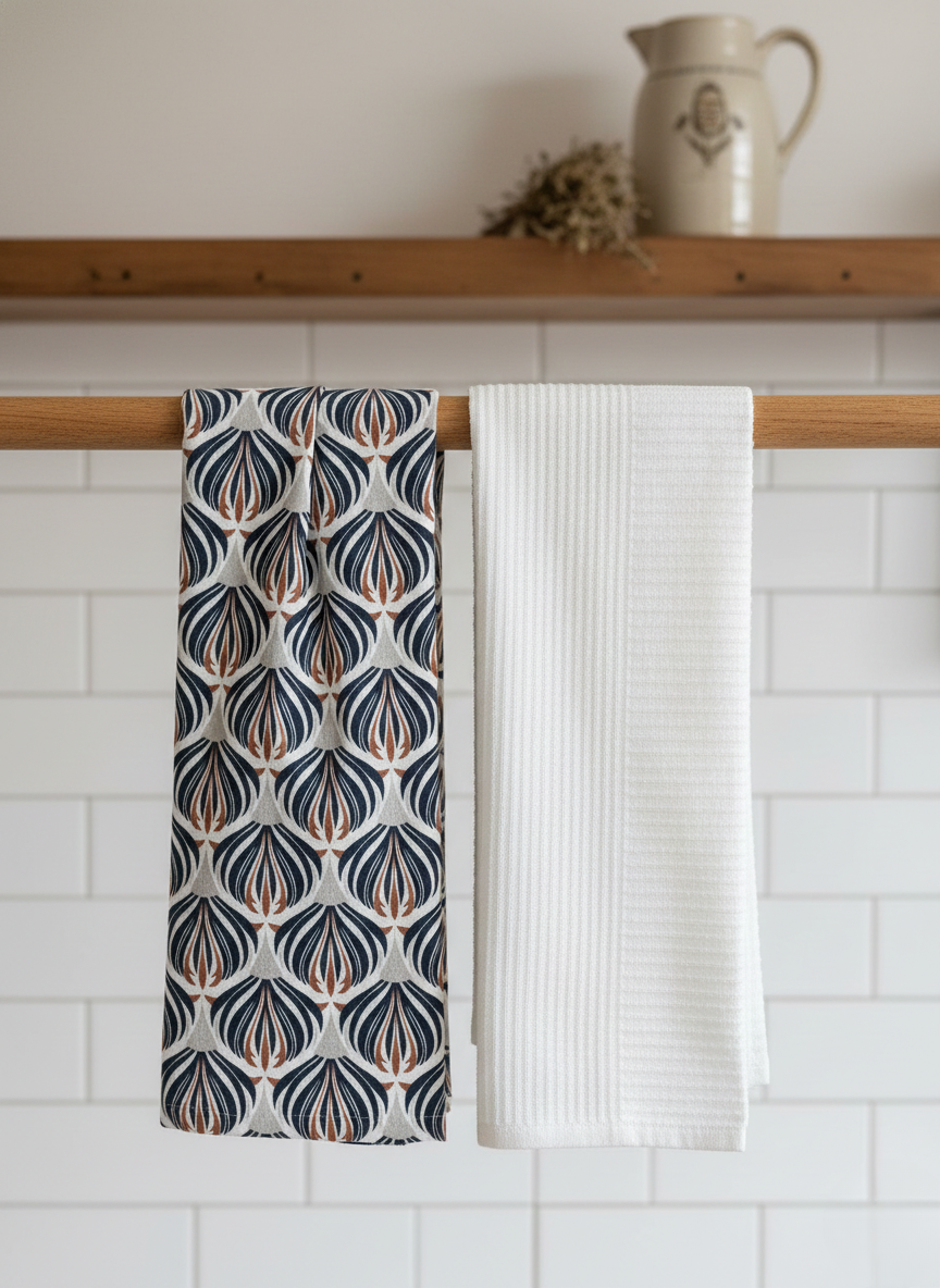 Vanya Lotus & Alabaster Hand Towel - Set of 2
