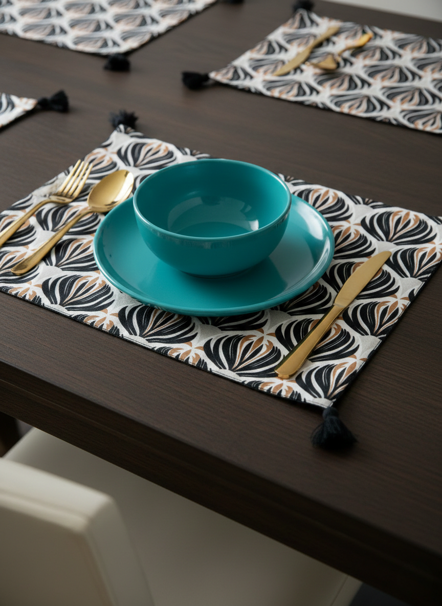 Sutra Tassel Placemat - Set of 2 - Premium Home Decor by Moraari