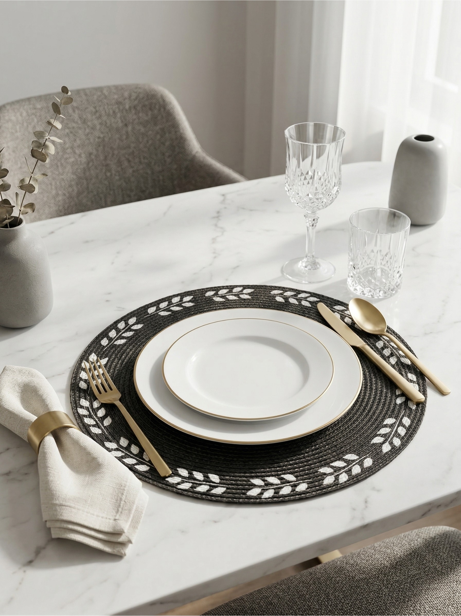 Zuri Braided Round Placemat - Set of 2 - Premium Home Decor by Moraari