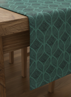 Emerald Plume Table Runner - Premium Home Decor by Moraari