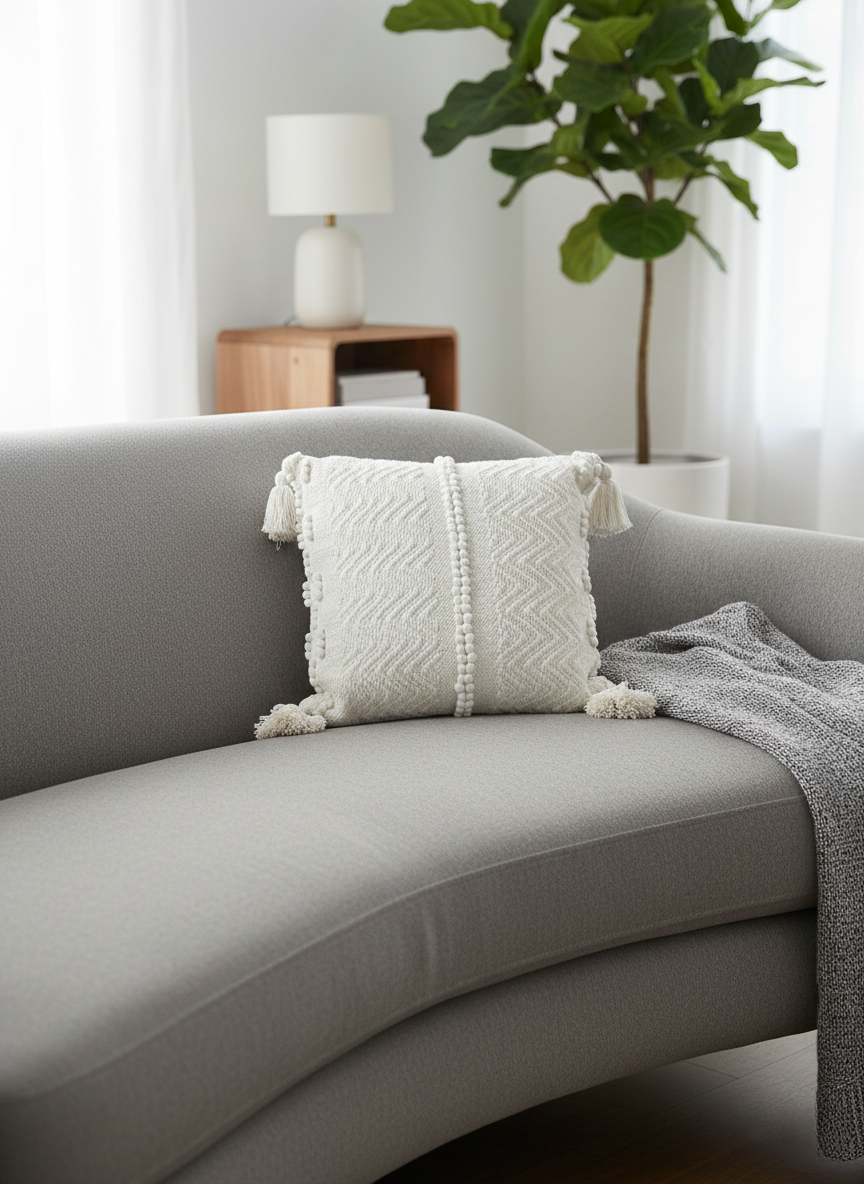 The Kosh Grid Cushion - Premium Home Decor by Moraari