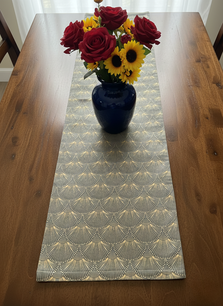 Midnight Fanfare Printed Table Runner