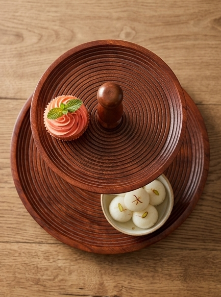 Solano Two-Tiered Serving Stand top view