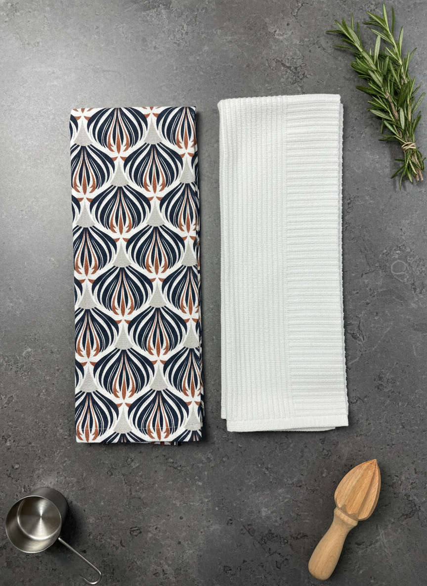 Vanya Lotus & Alabaster Hand Towel - Set of 2