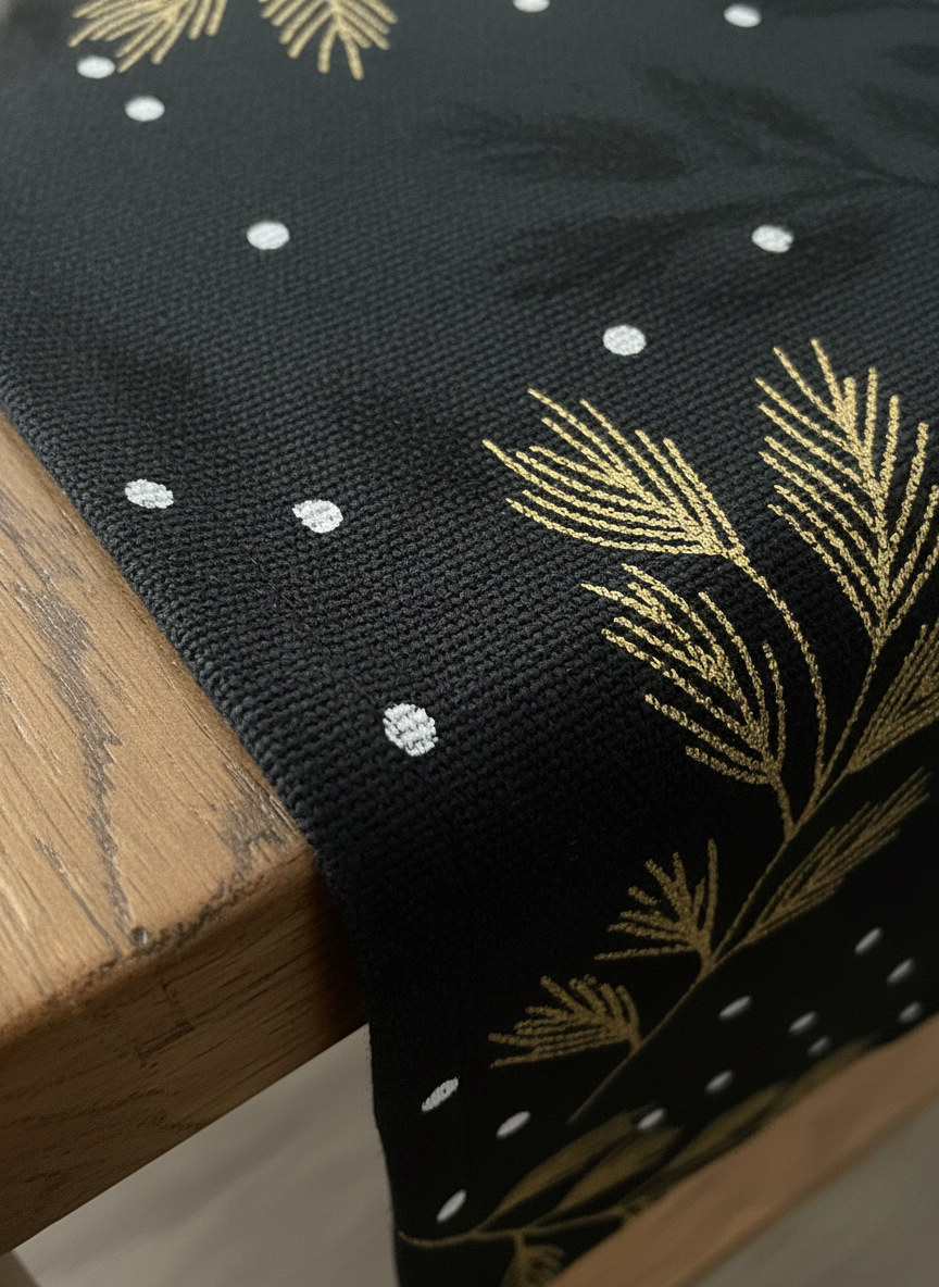 Midnight Gold Table Runner