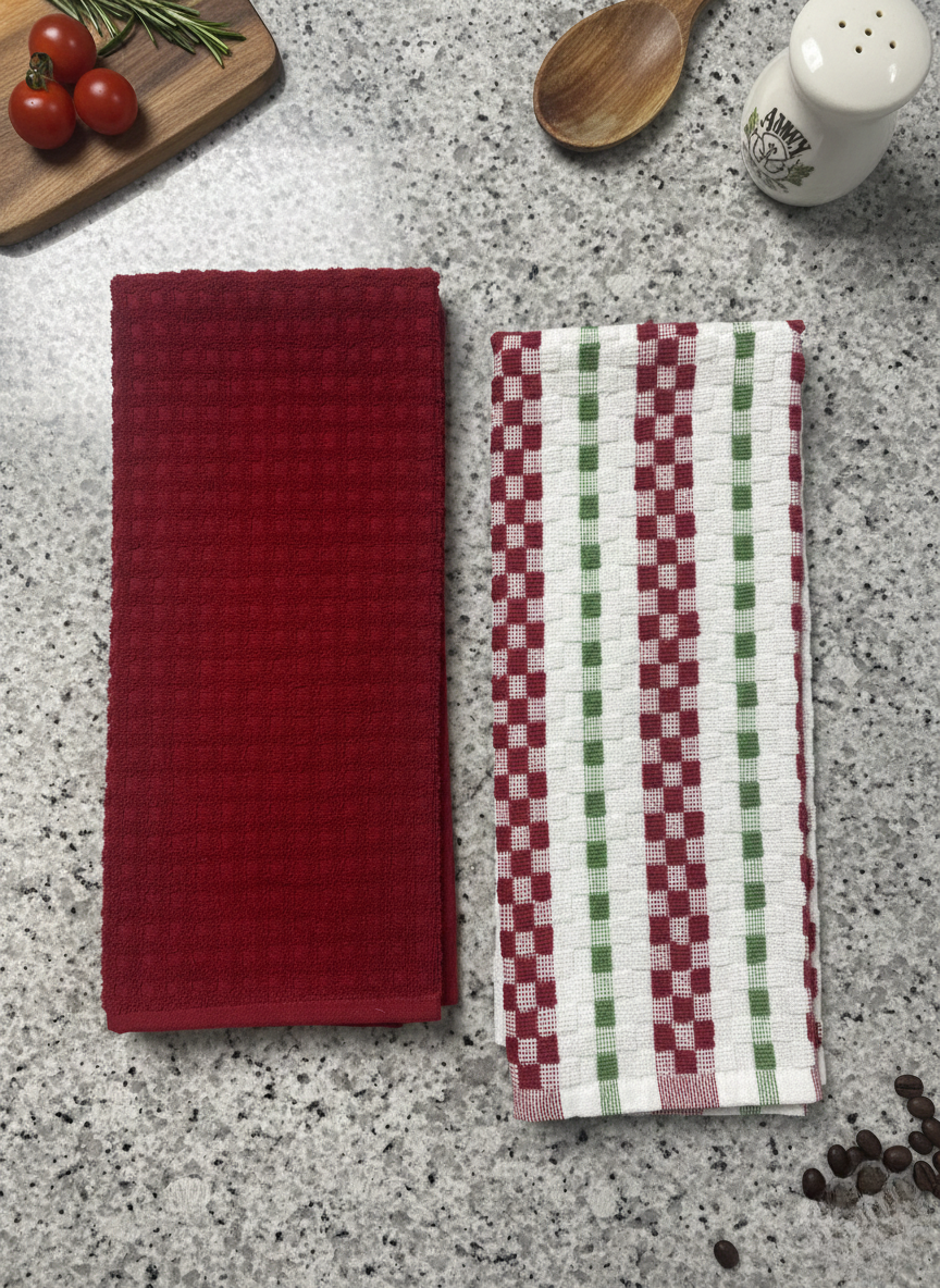 Waffle-Weave Kitchen Towel - Set of 2