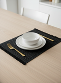 Kala Zari Fringed Placemat - Set of 2 - Premium Home Decor by Moraari