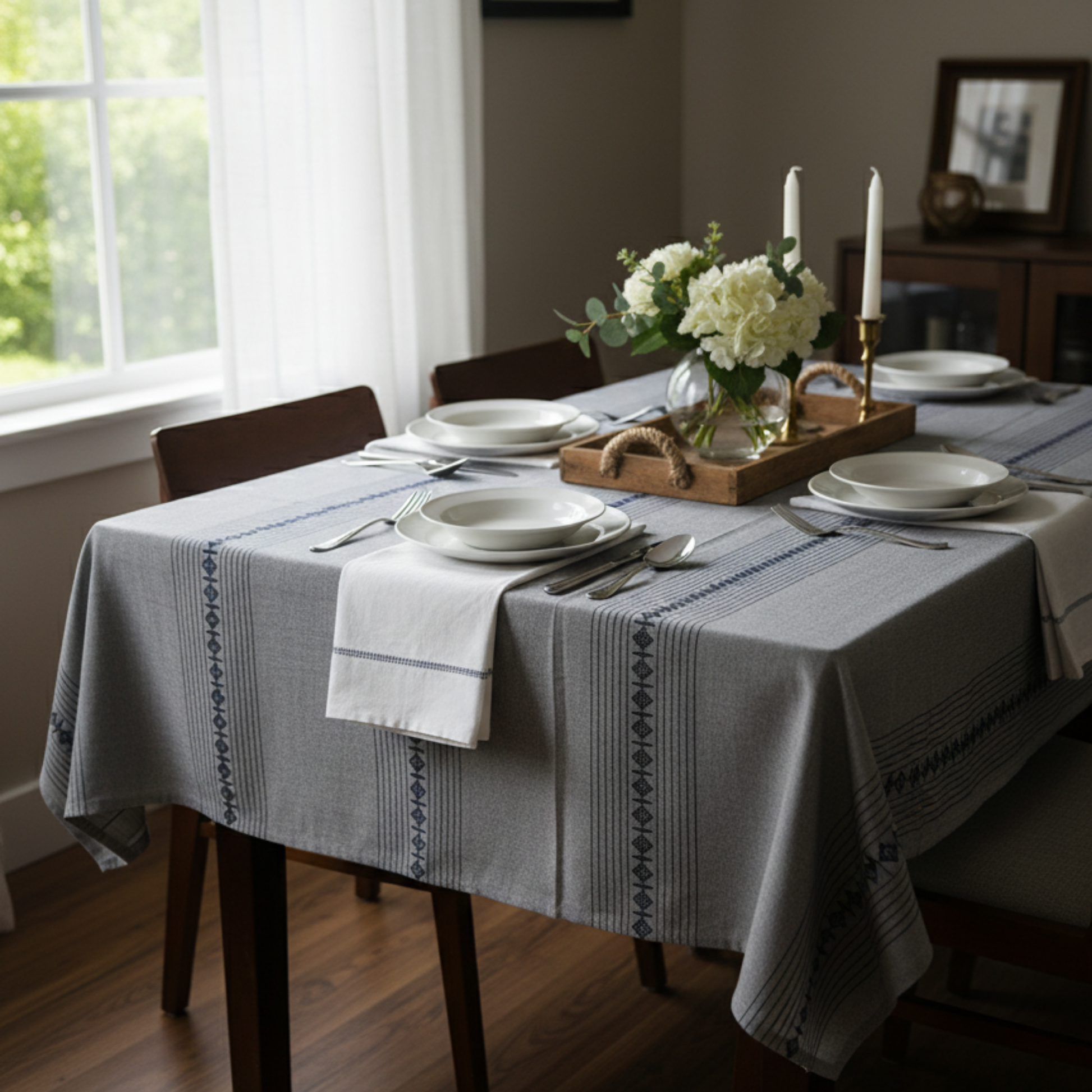 Artisan Diamond Tablecloth - front view