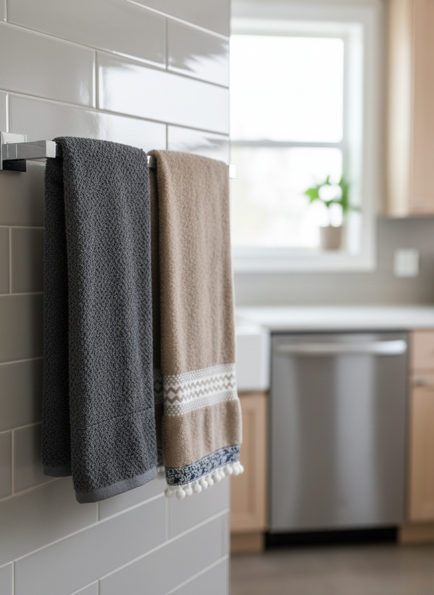 Bohemian Slate & Sand Hand Towel Set