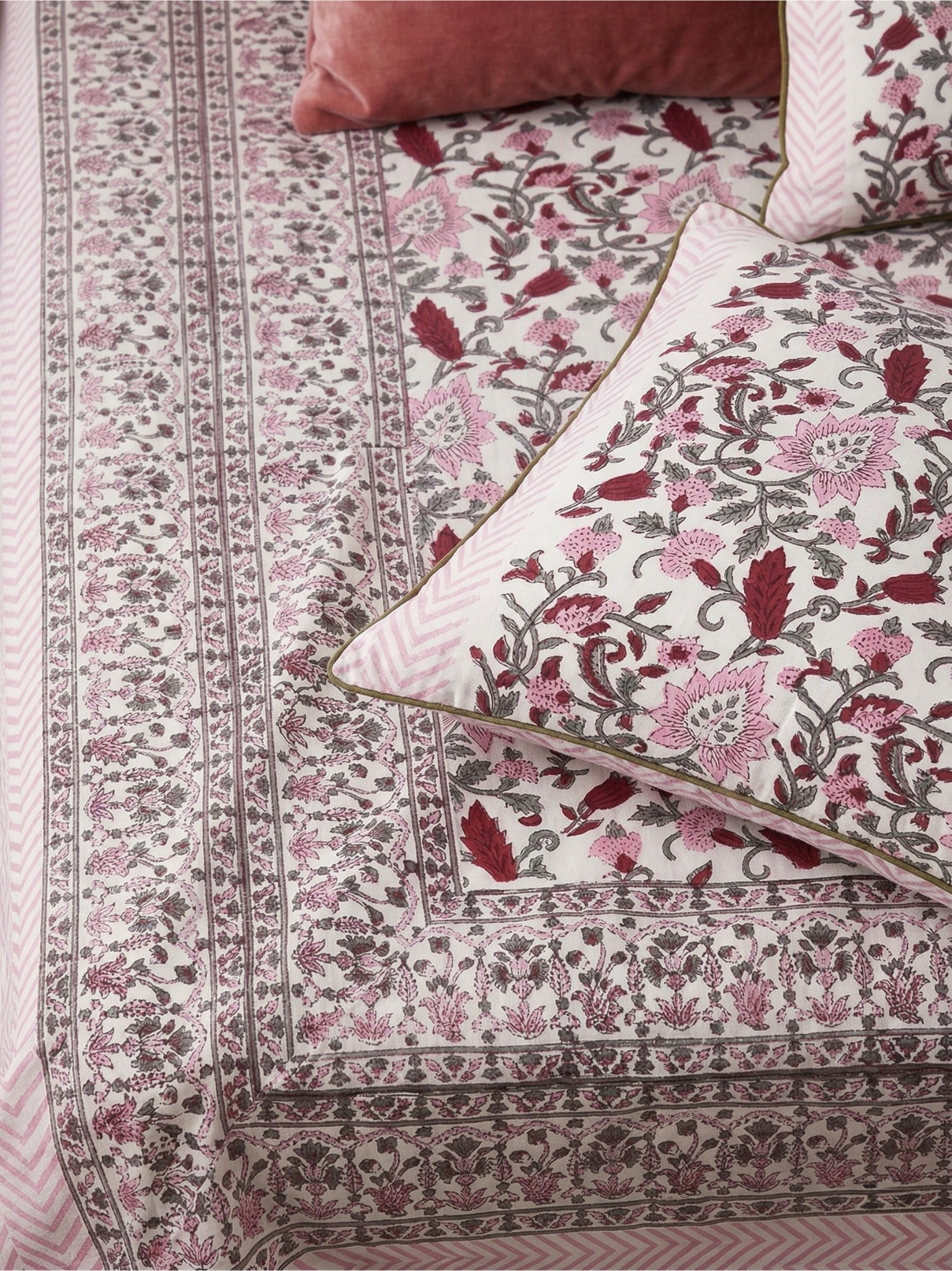 Phool Jharokha Cotton Percale Bedsheet - Premium Home Decor by Moraari