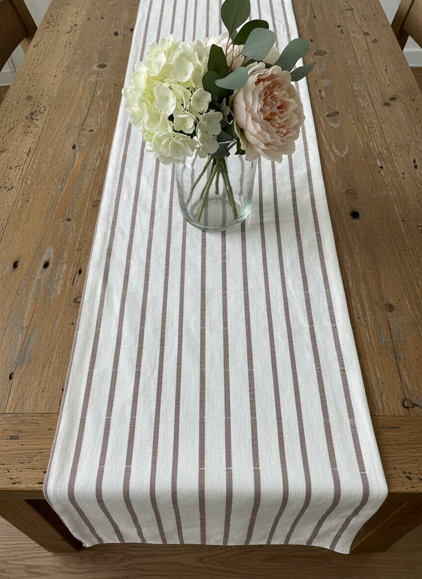 Ivory Hand-Woven Table Runner - Premium Home Decor by Moraari
