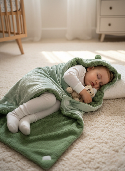 Sage Meadow Sherpa Baby Swaddle - Premium Home Decor by Moraari