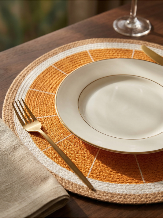 Zest Braided Round Placemat - Set of 2 - Premium Home Decor by Moraari