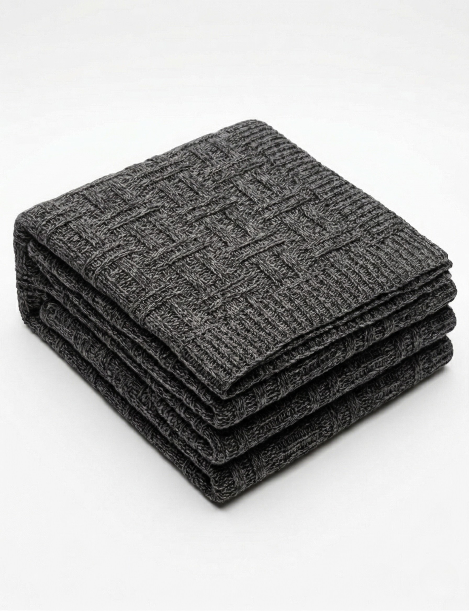 Charcoal Knit Throw - Premium Home Decor by Moraari
