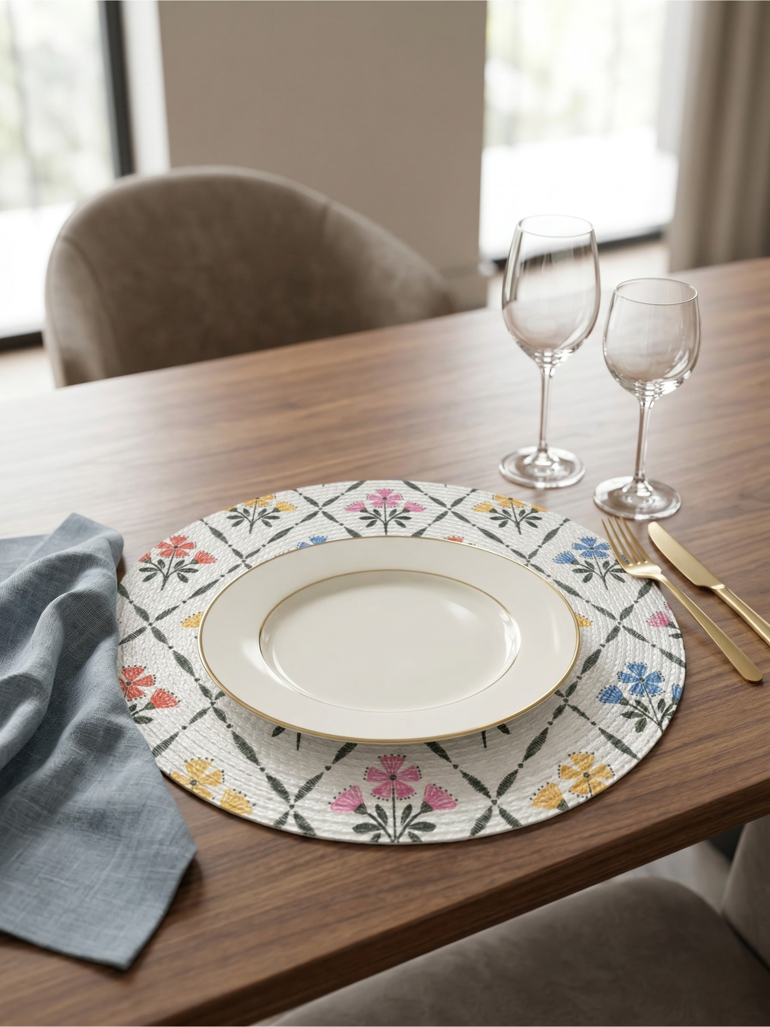 Gulzar Lattice Braided Placemat - Set of 2 - Premium Home Decor by Moraari