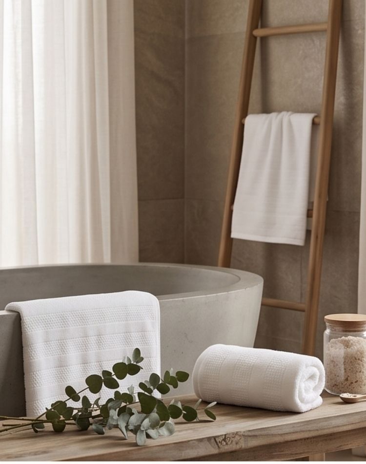 Alba Cotton Towel Set - 1 Bath, 1 Hand, 1 Face