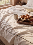 Ivory Hemstitch Bedsheet - 600 TC - King